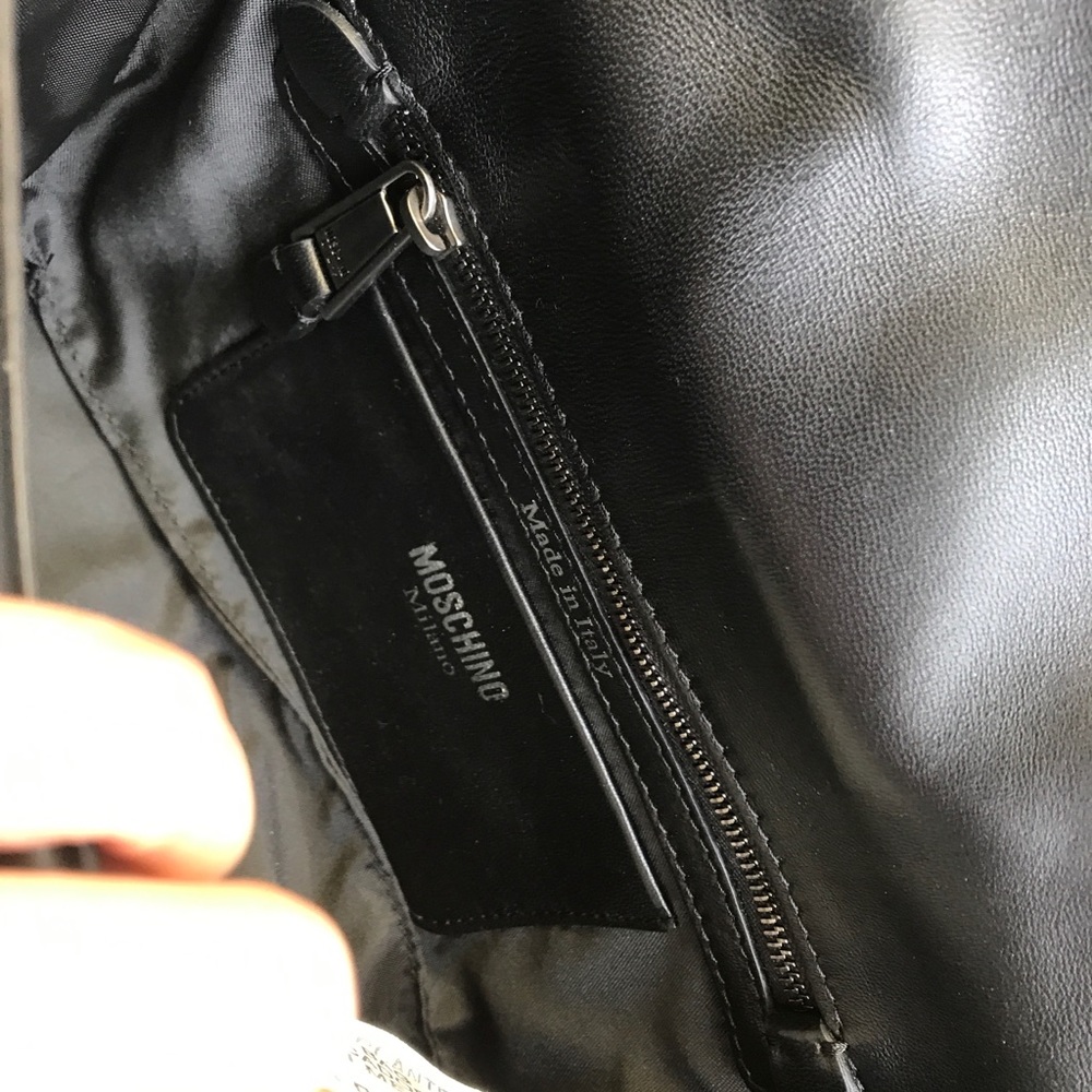 Moschino lambskin leather biker jacket bag - Picture 6 of 8